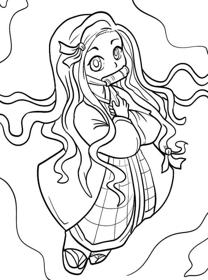 Demon Slayer Nezuko da colorare