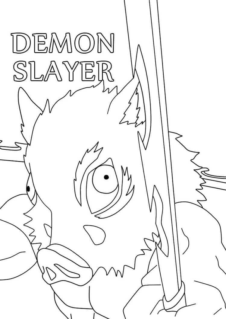 Demon Slayer Stampabile per Bambini da colorare