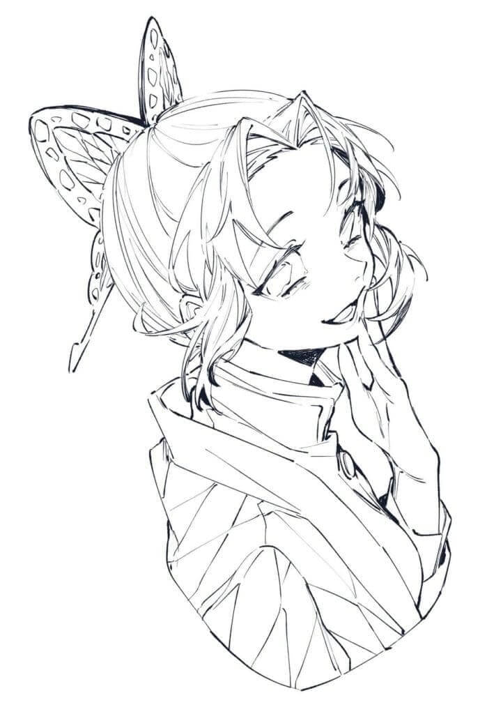 Demon Slayer per Bambini di 2 Anni da colorare