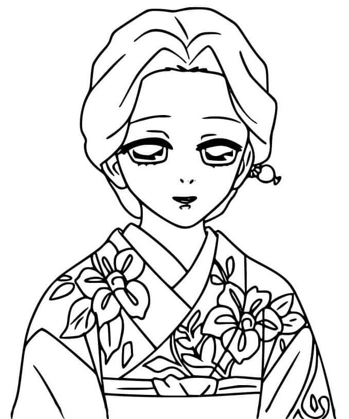 Demon Slayer per Bambini di 5 Anni da colorare