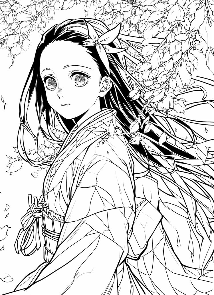 Demon Slayer per Bambini da colorare