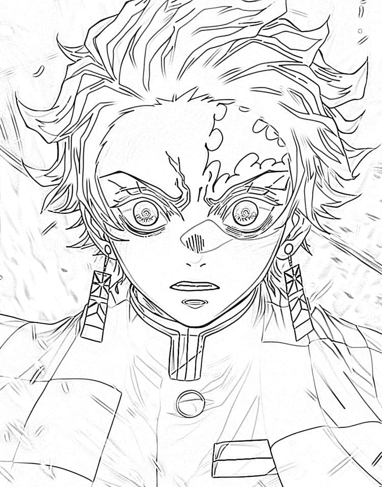 Demon Slayer per Stampare da colorare