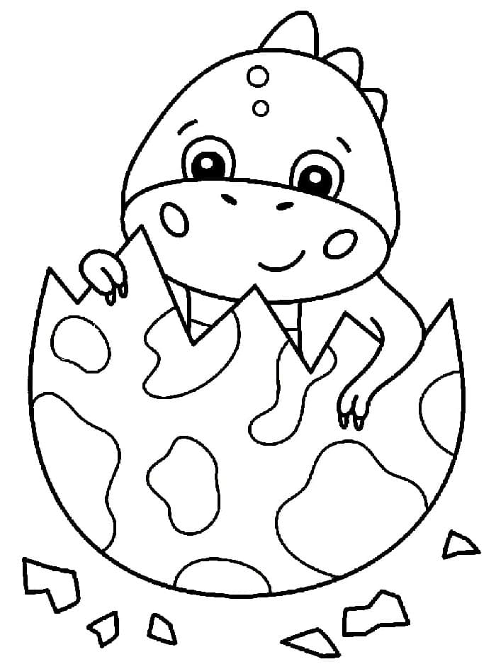 Dinosaurino Carino da colorare