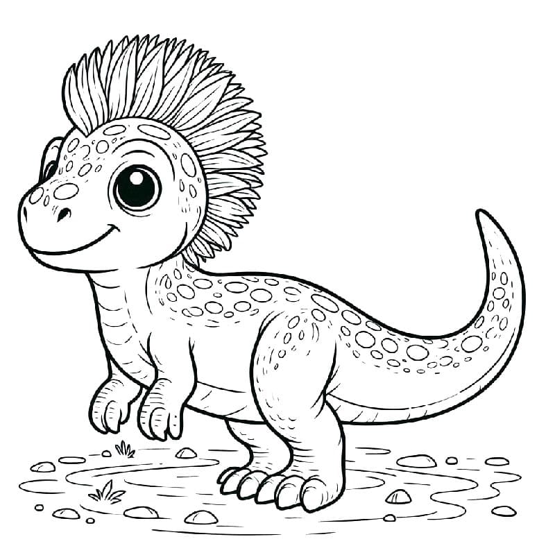 Dinosauro Incantevole da colorare