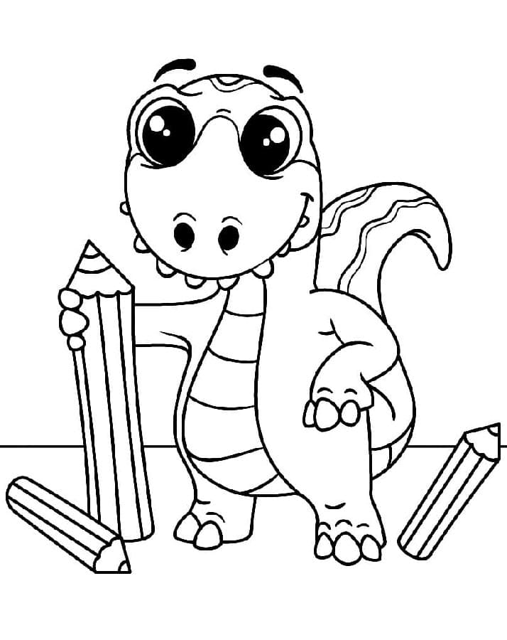 Dinosauro Regolare da colorare