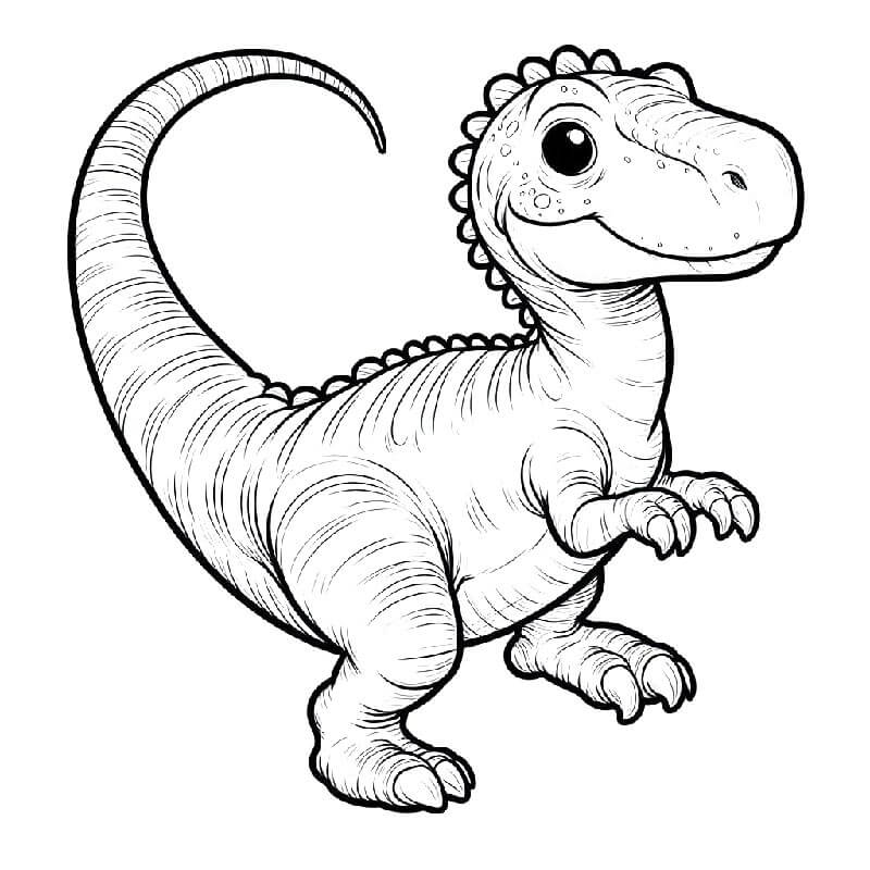 Dinosauro Stampabile per Bambini da colorare