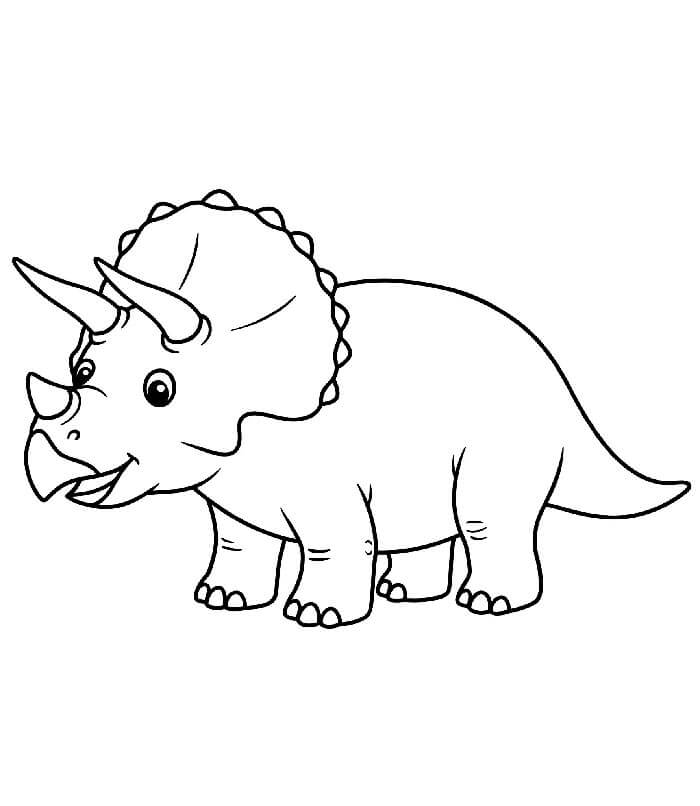 Dinosauro per Bambini di 3 Anni da colorare