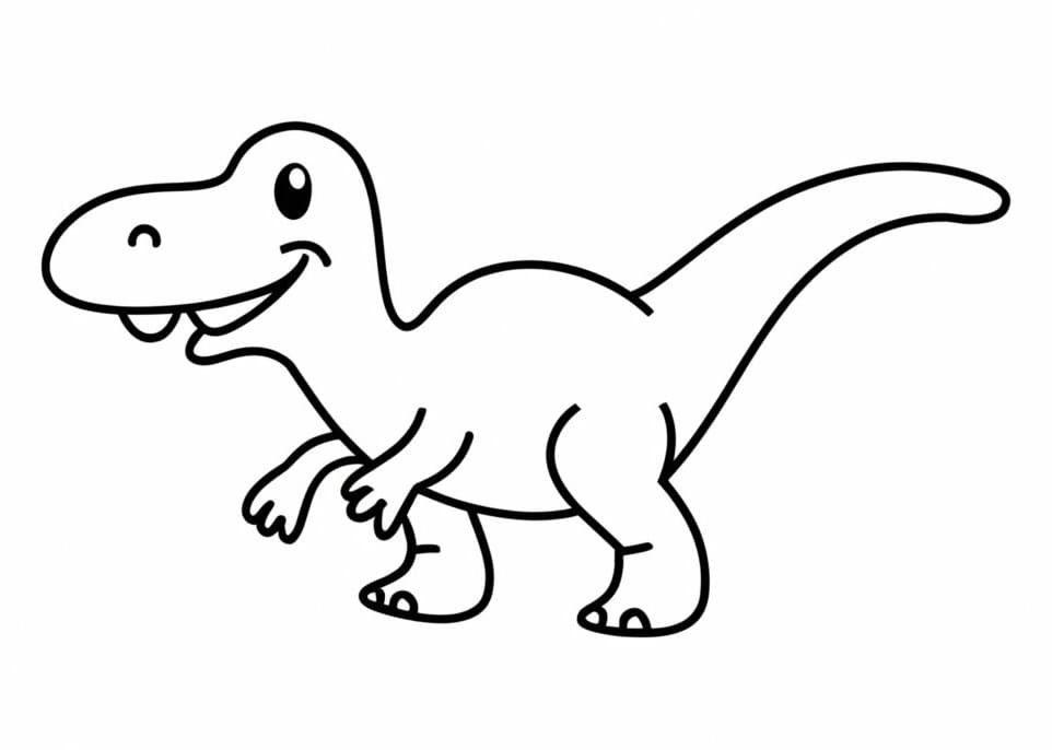Dinosauro per Bambini di 5 Anni da colorare
