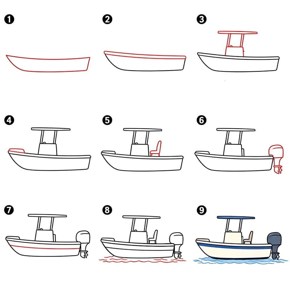 Disegnare una Barca a Motore: Passaggi Facili per Tutti