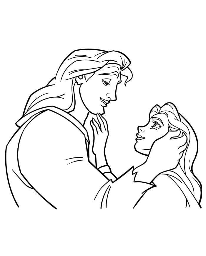 Disney La Bella e la Bestia da colorare