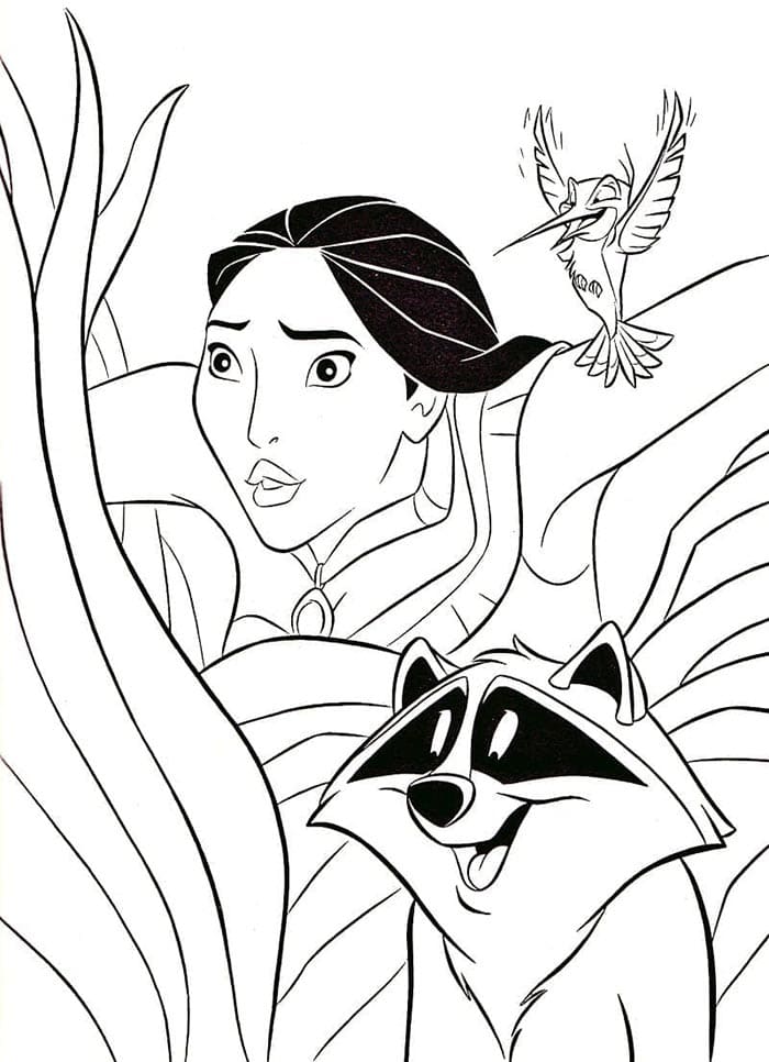 Disney Pocahontas da colorare