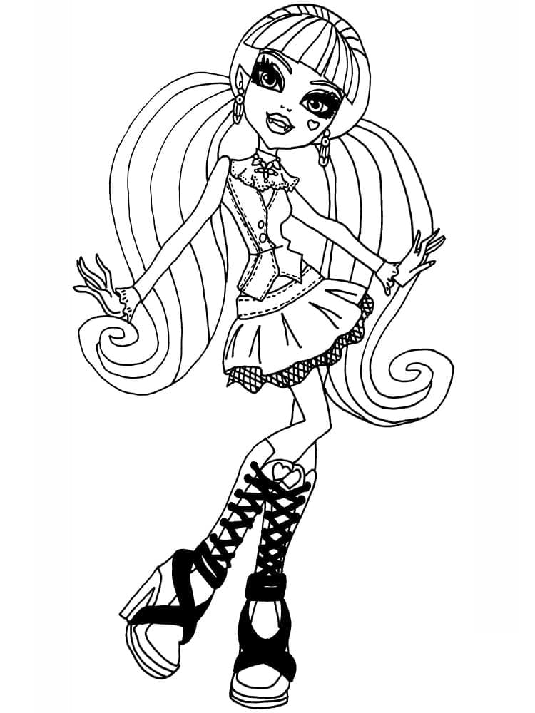 Draculaura Monster High da colorare
