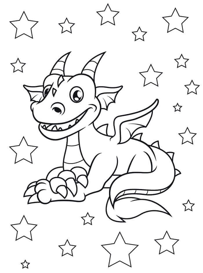 Drago Fantastico da colorare