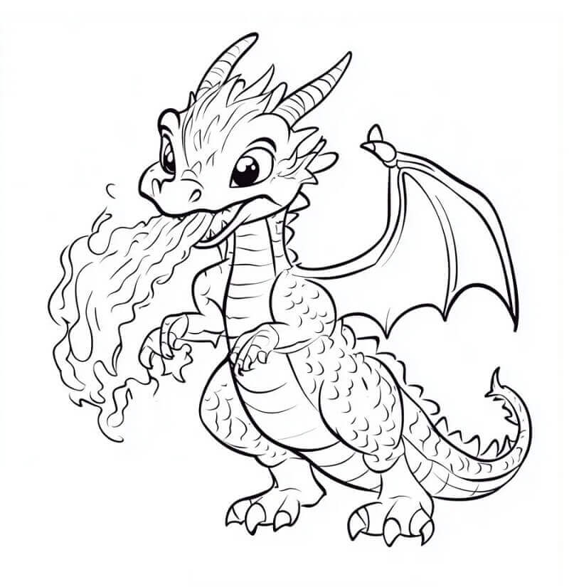 Drago Gratis da colorare