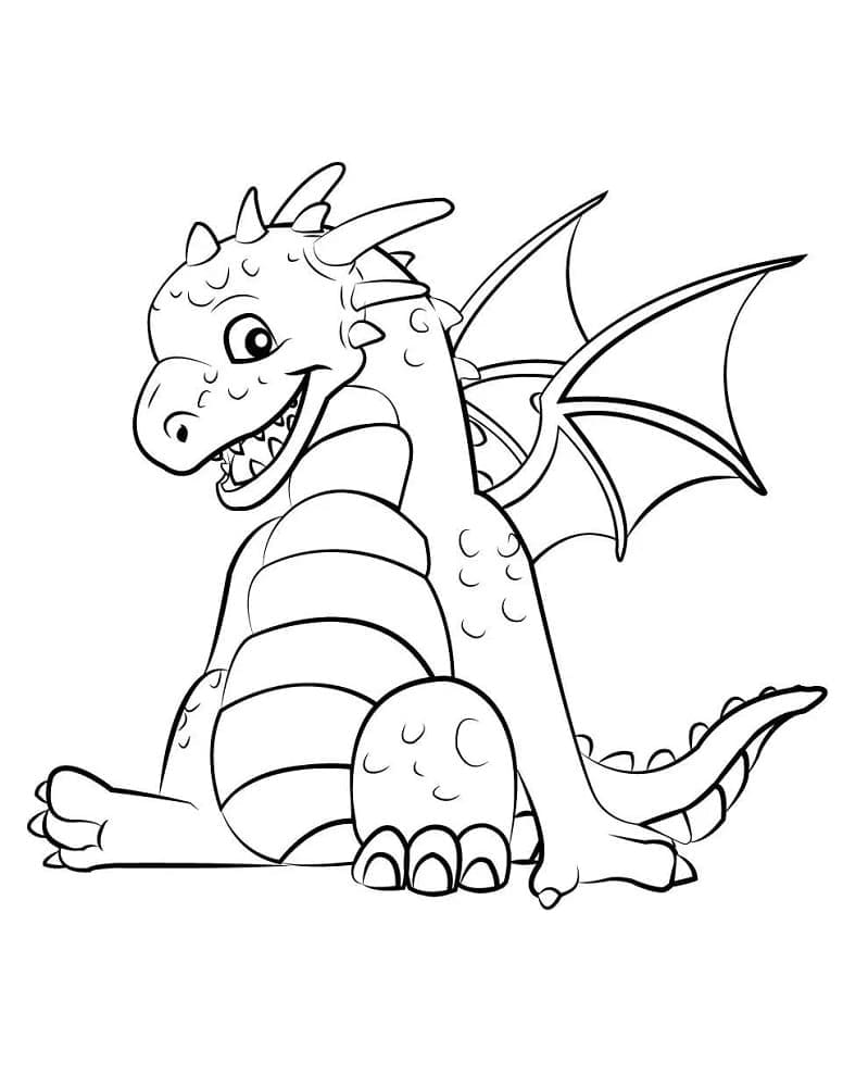 Drago Gratuito per Bambini da colorare