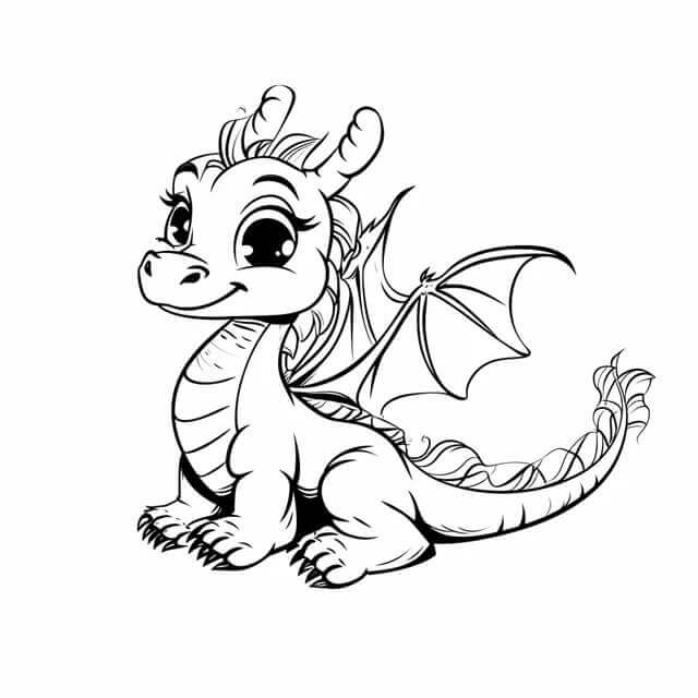 Drago Mitico da colorare