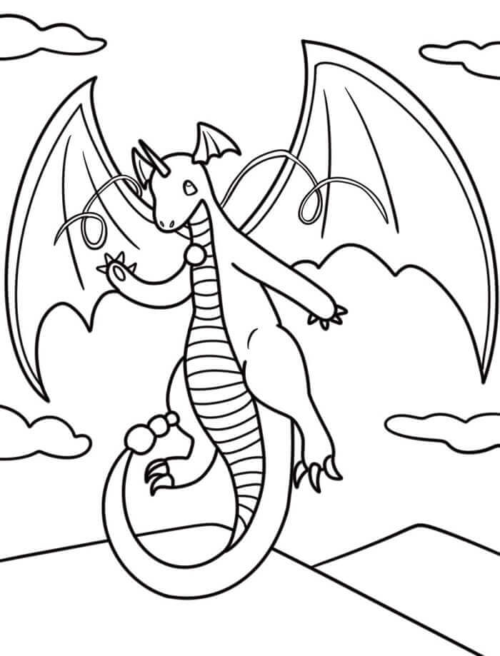 Drago Normale da colorare