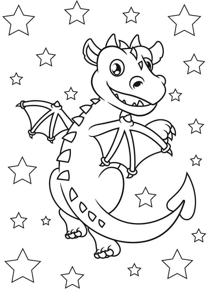 Drago Splendido da colorare