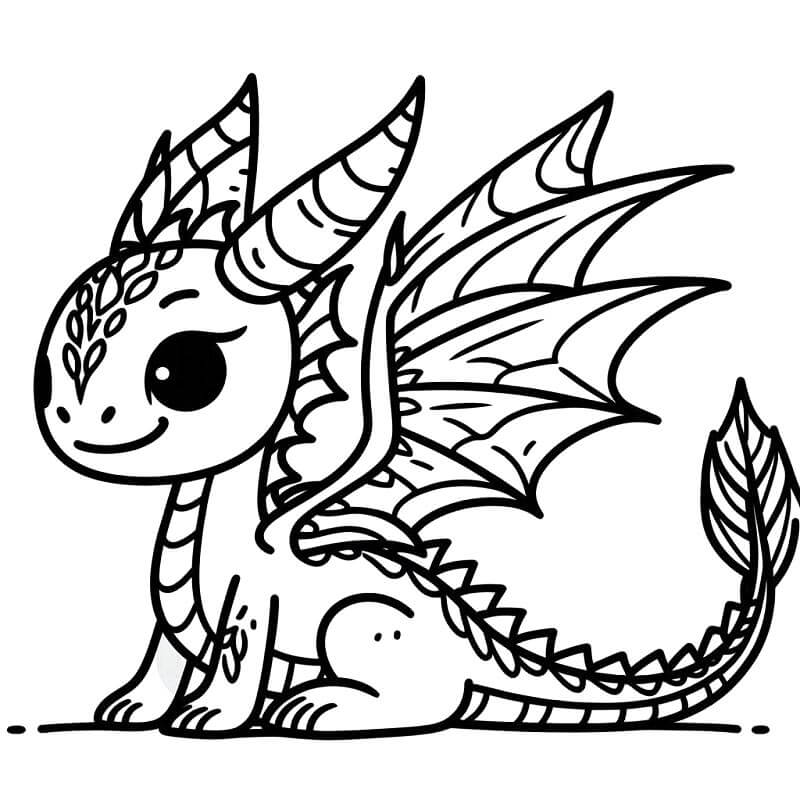 Drago animato da colorare