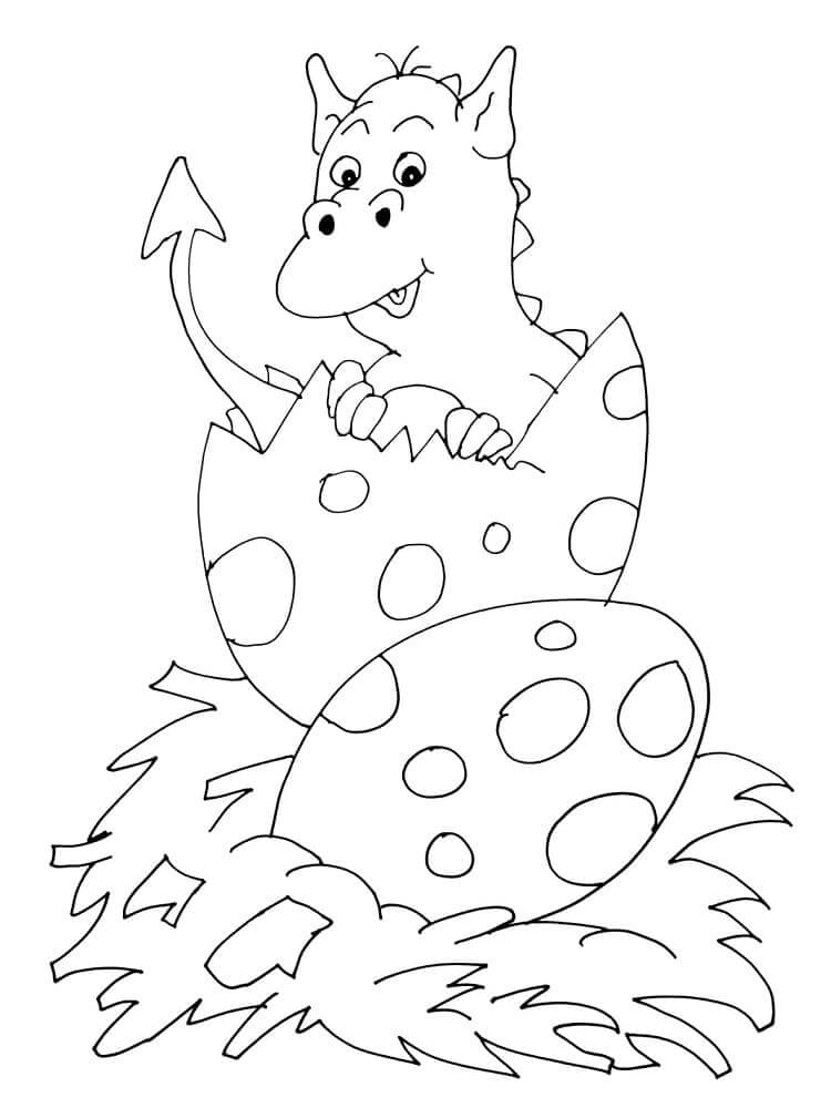 Drago neonato da colorare