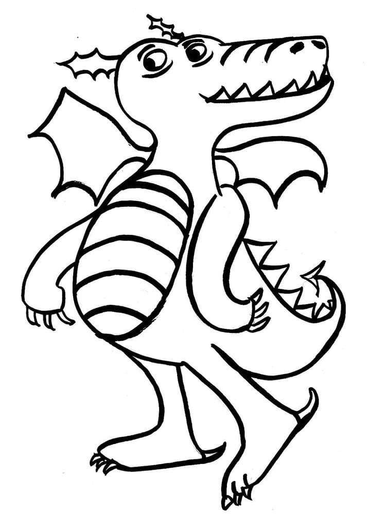 Drago per Bambini da colorare