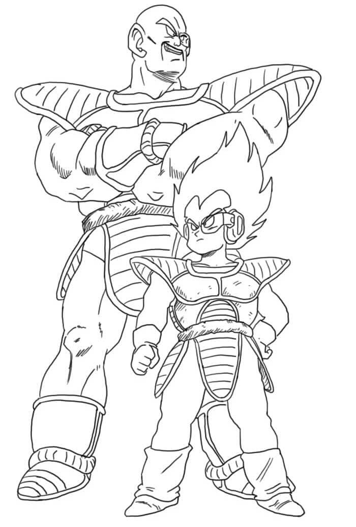 Dragon Ball Z per Bambini di 3 Anni da colorare