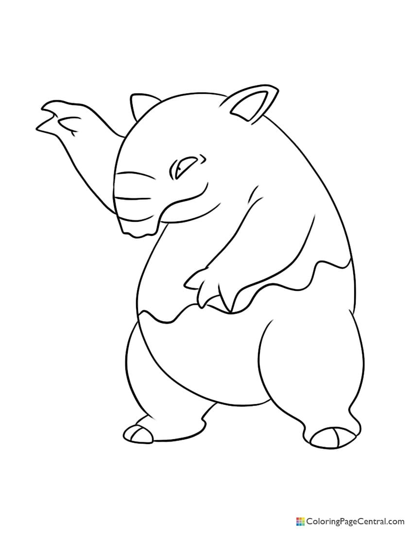 Drowzee Pokemon da colorare