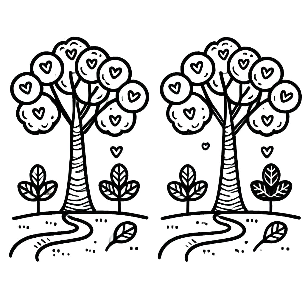 Due alberi da colorare