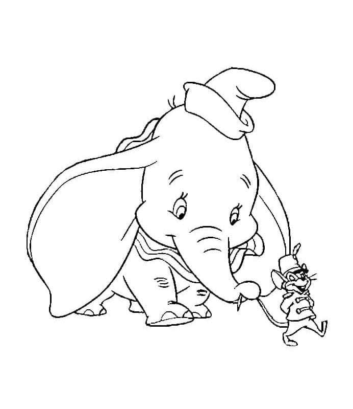 Dumbo Animato da colorare