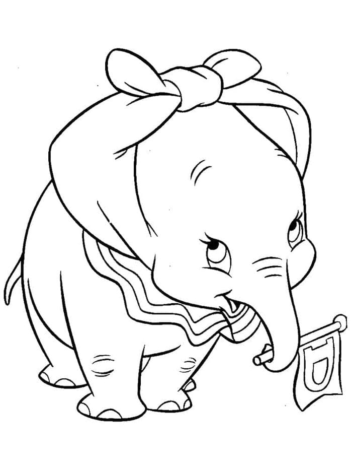 Dumbo Gratis da colorare