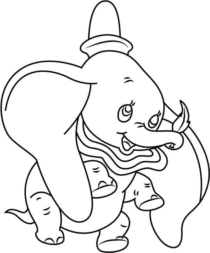 Dumbo per Bambini di 2 Anni da colorare