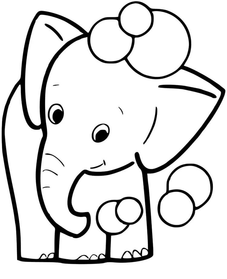 Elefante Animato da colorare