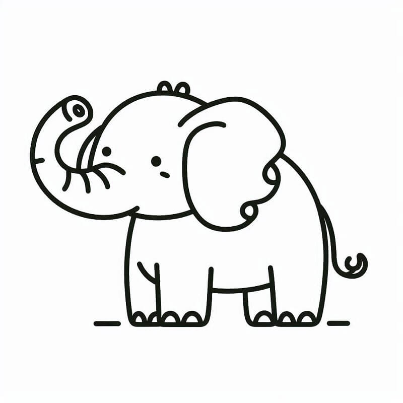 Elefante Gratuito Stampabile da colorare