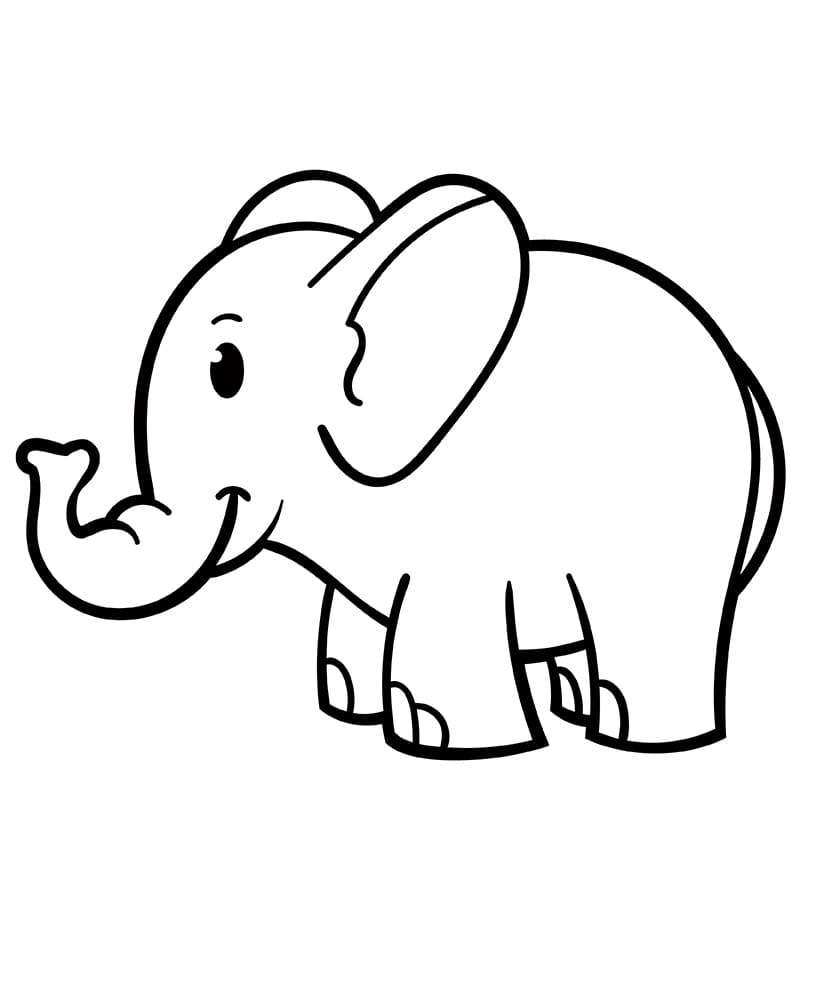 Elefante Normale da colorare