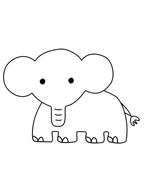 Elefante da Stampare da colorare
