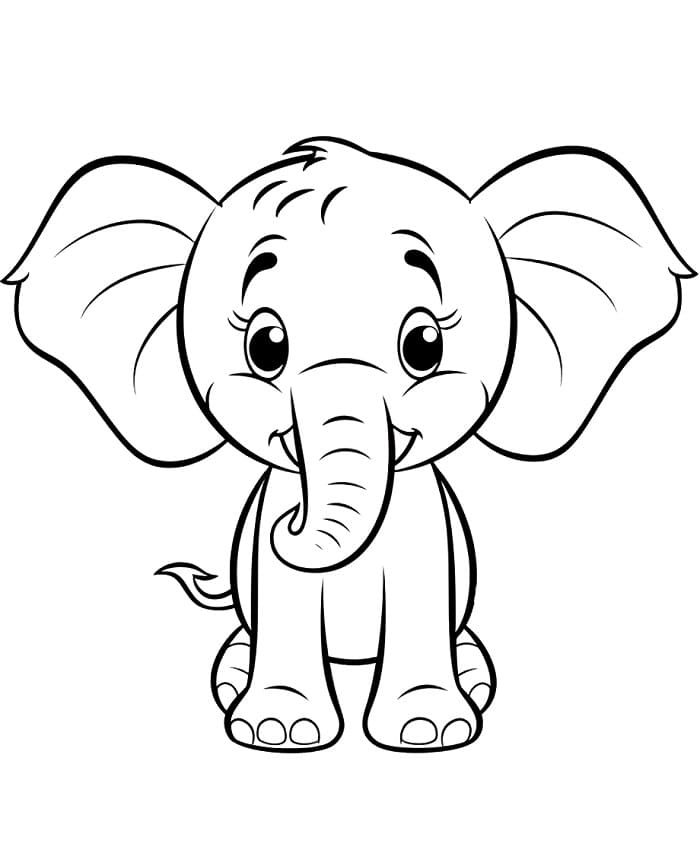 Elefante da colorare