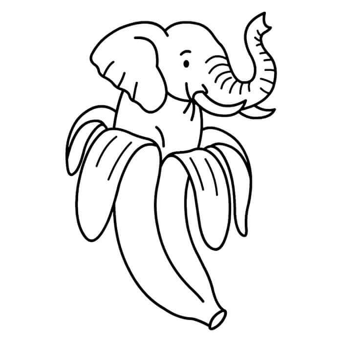 Elephantuchi Bananuchi Italian Brainrot da colorare