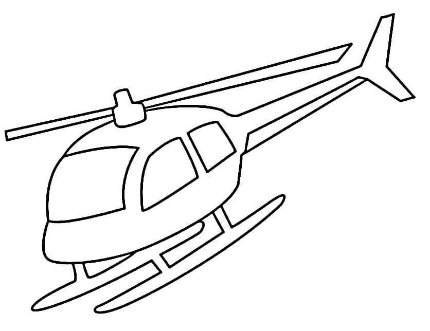 Elicottero Semplice da colorare