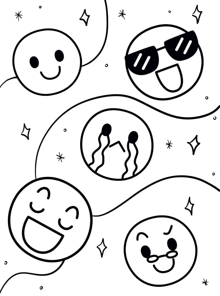 Emoji Facile da colorare