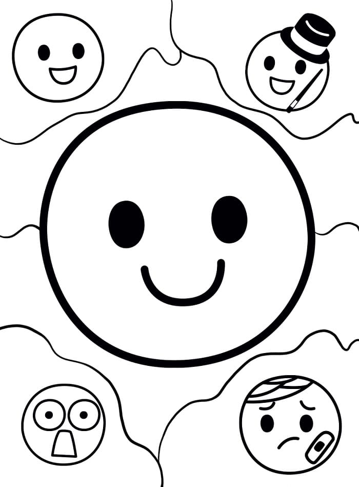 Emoji Normale da colorare