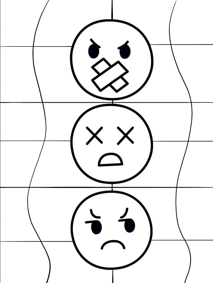 Emoji Semplice da colorare