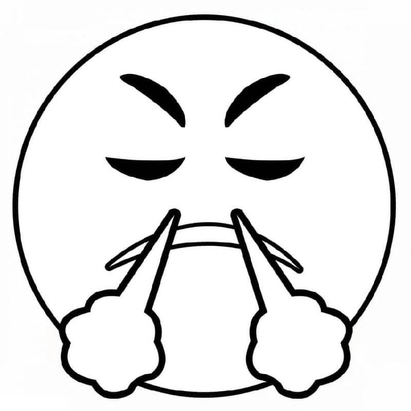 Emoji arrabbiato da colorare