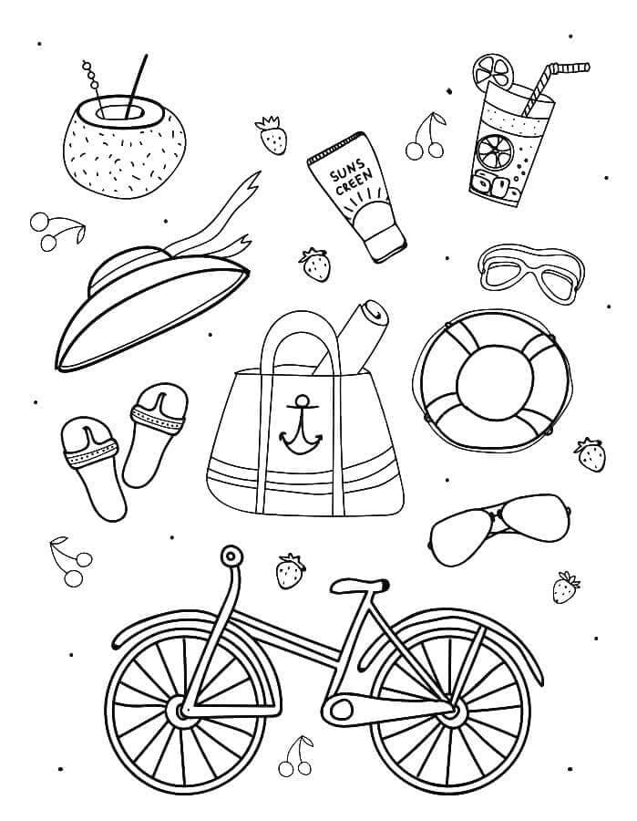 Estate (4) da colorare