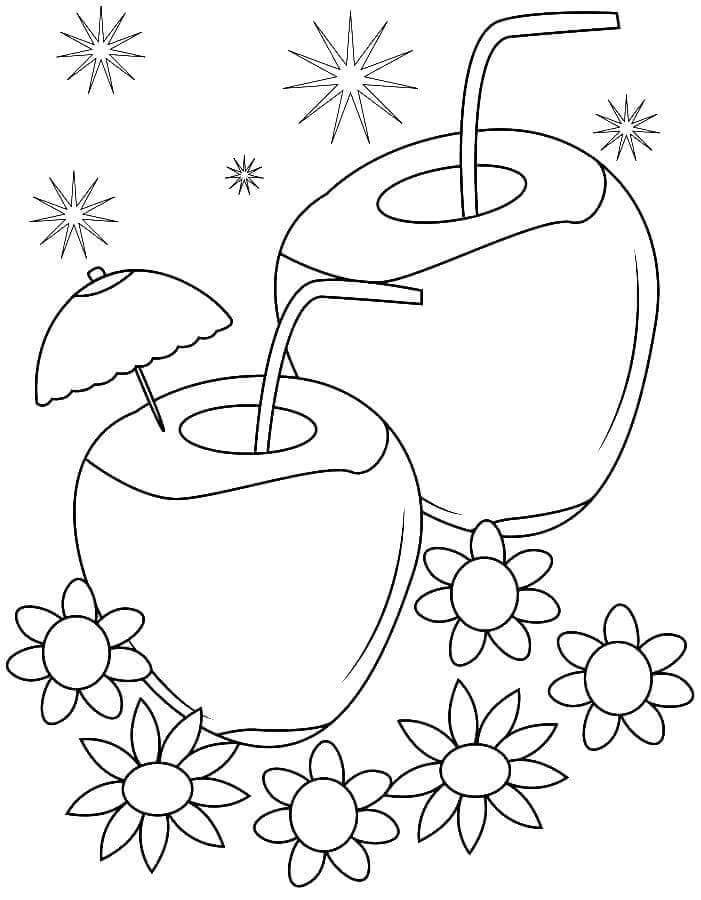 Estate Immagine Libera da colorare