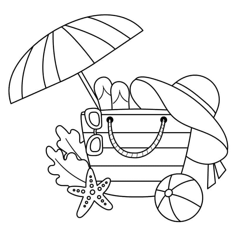 Estate Stampabile a Costo Zero da colorare