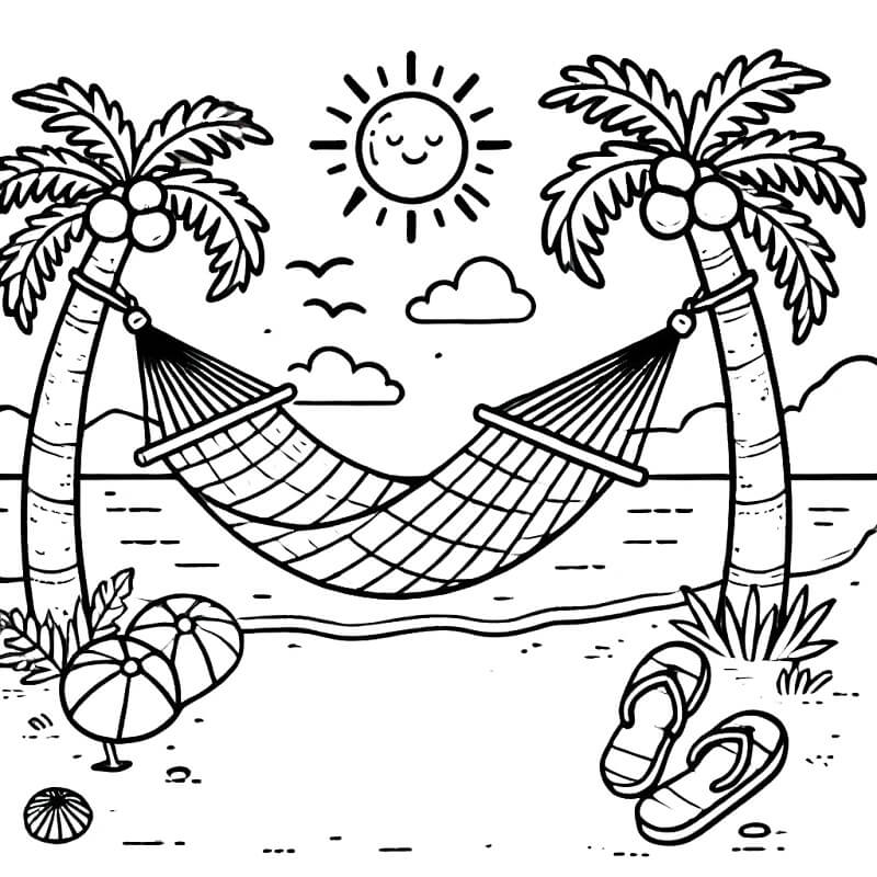 Estate Stampabile per Bambini da colorare