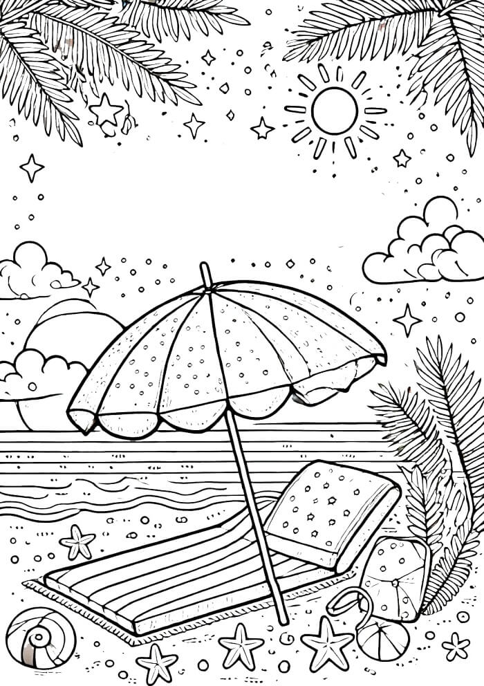 Estate per Stampare da colorare