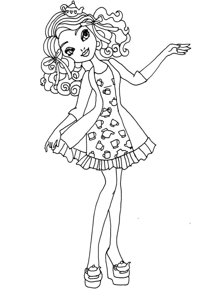 Ever After High Madeline Hatter da colorare
