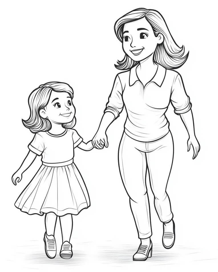 Famiglia Gratis per Bambini da colorare