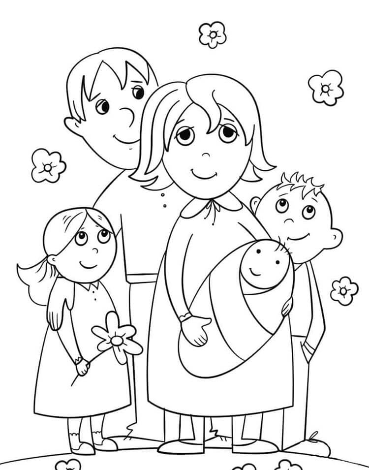 Famiglia Gratuita da Stampare da colorare